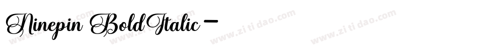 Ninepin BoldItalic字体转换